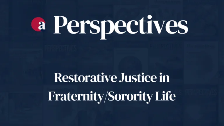 Restorative Justice in Fraternity/Sorority Life