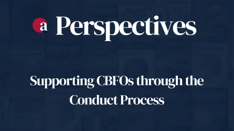 Supporting CBFOs through the Conduct Process