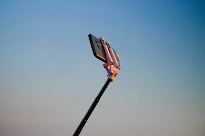 Phone on a Selfie Stick