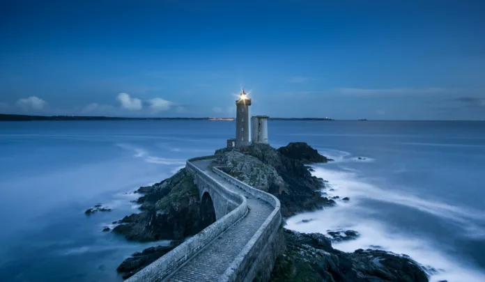 Lighthouse at dusk